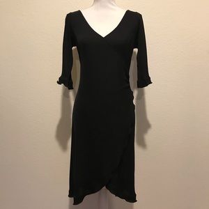 ABS by Allen Schwartz Black Wrap Dress